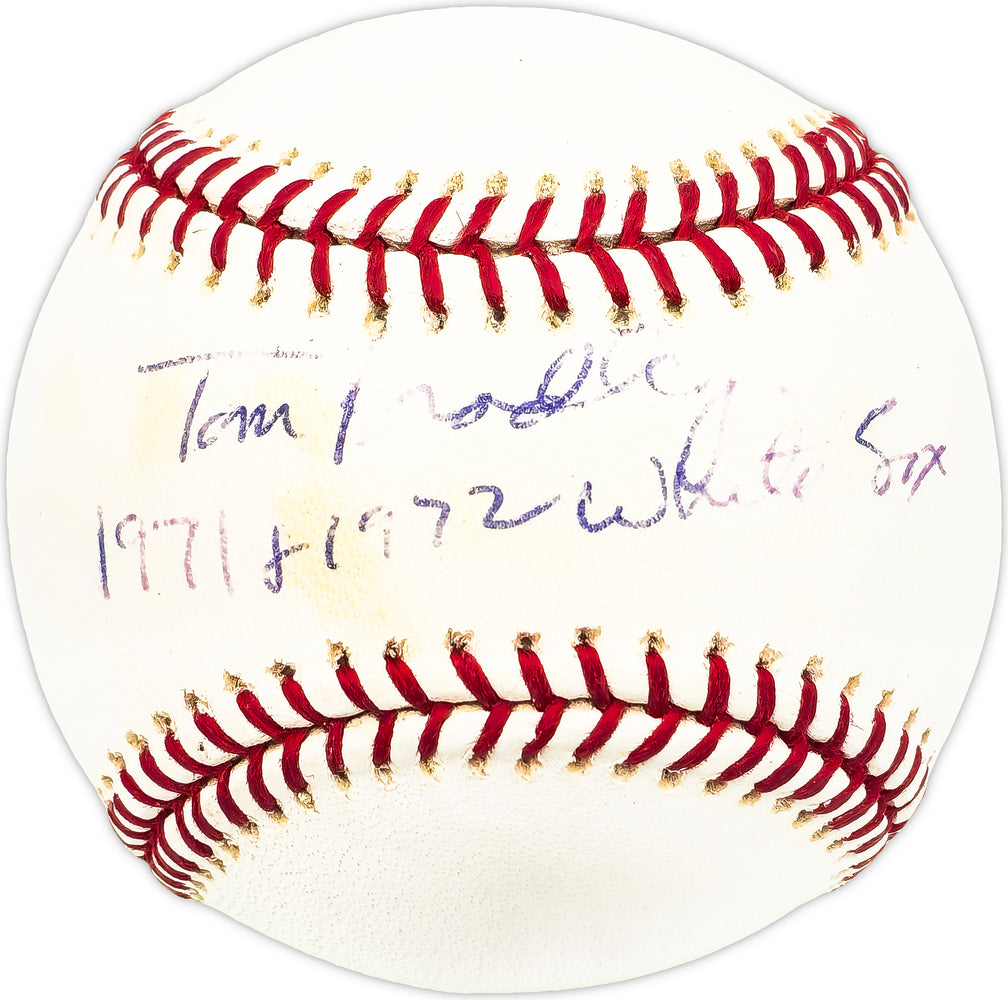 Tom Bradley Autographed Official MLB Baseball Chicago White Sox "1971 & 1972 White Sox"