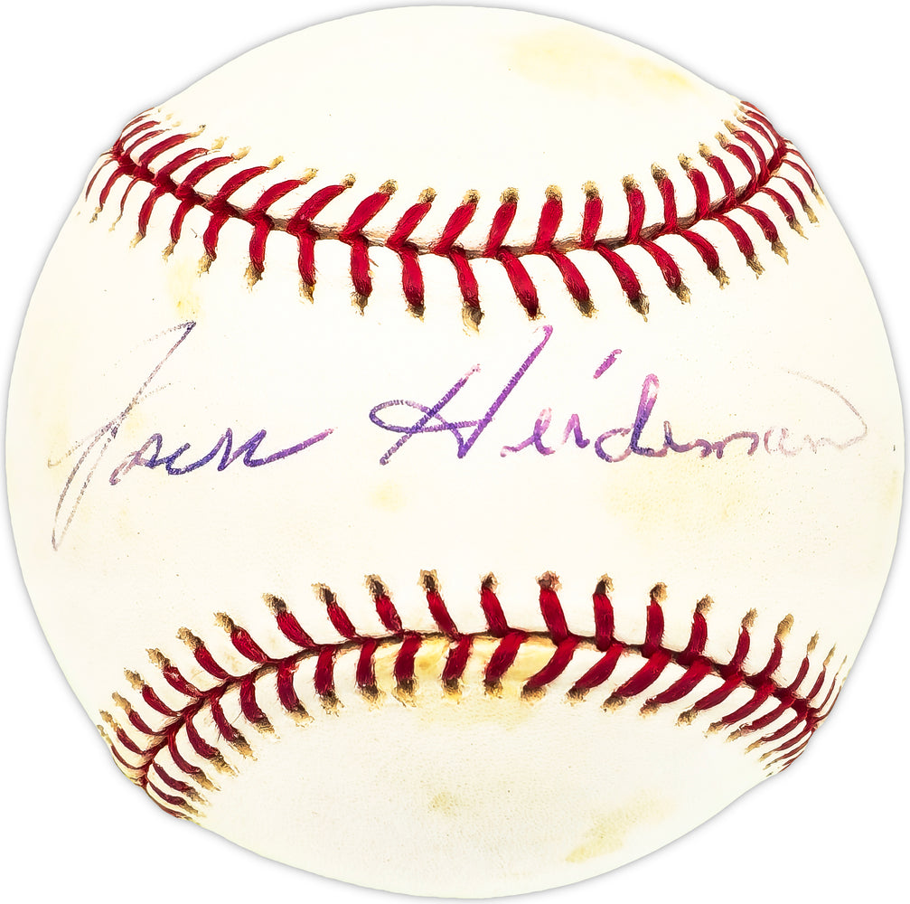 Jack Heidemann Autographed Official MLB Baseball Cleveland Indians, New York Mets