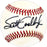 Scott Coolbaugh Autographed Official AL Baseball Texas Rangers