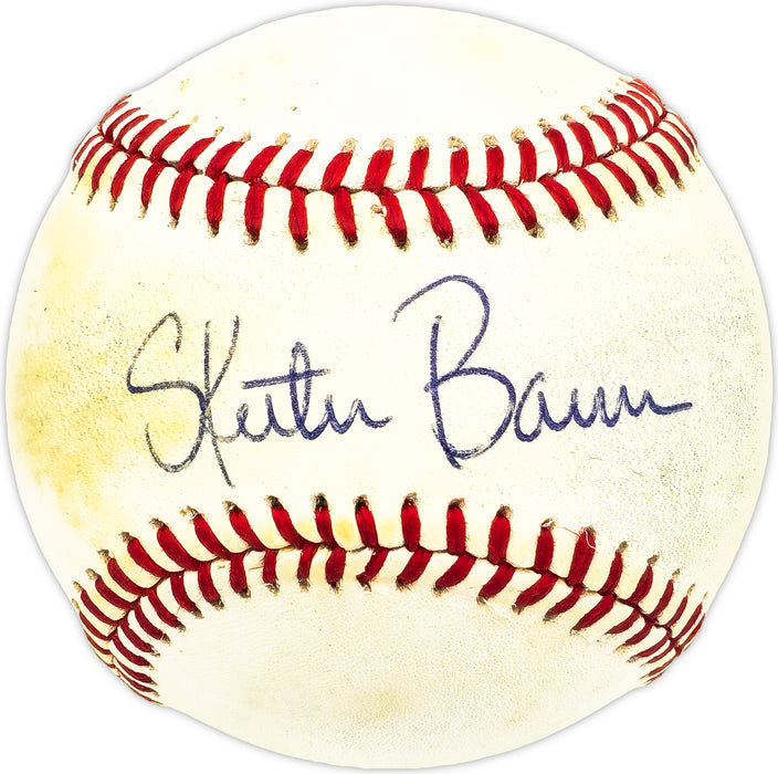 Skeeter Barnes Autographed Official NL Baseball Cincinnati Reds, Detroit Tigers