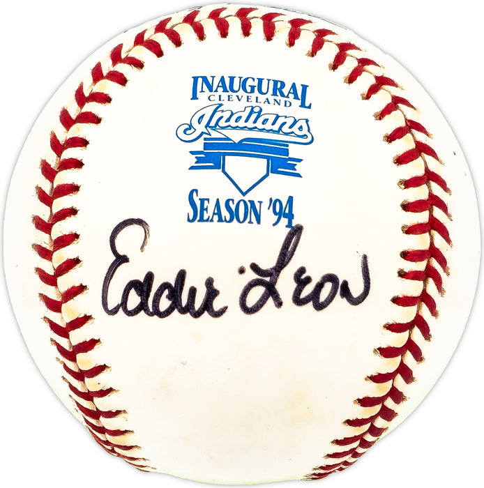 Eddie Leon Autographed Official 1994 Indians Inaugural Season AL Baseball Cleveland Indians