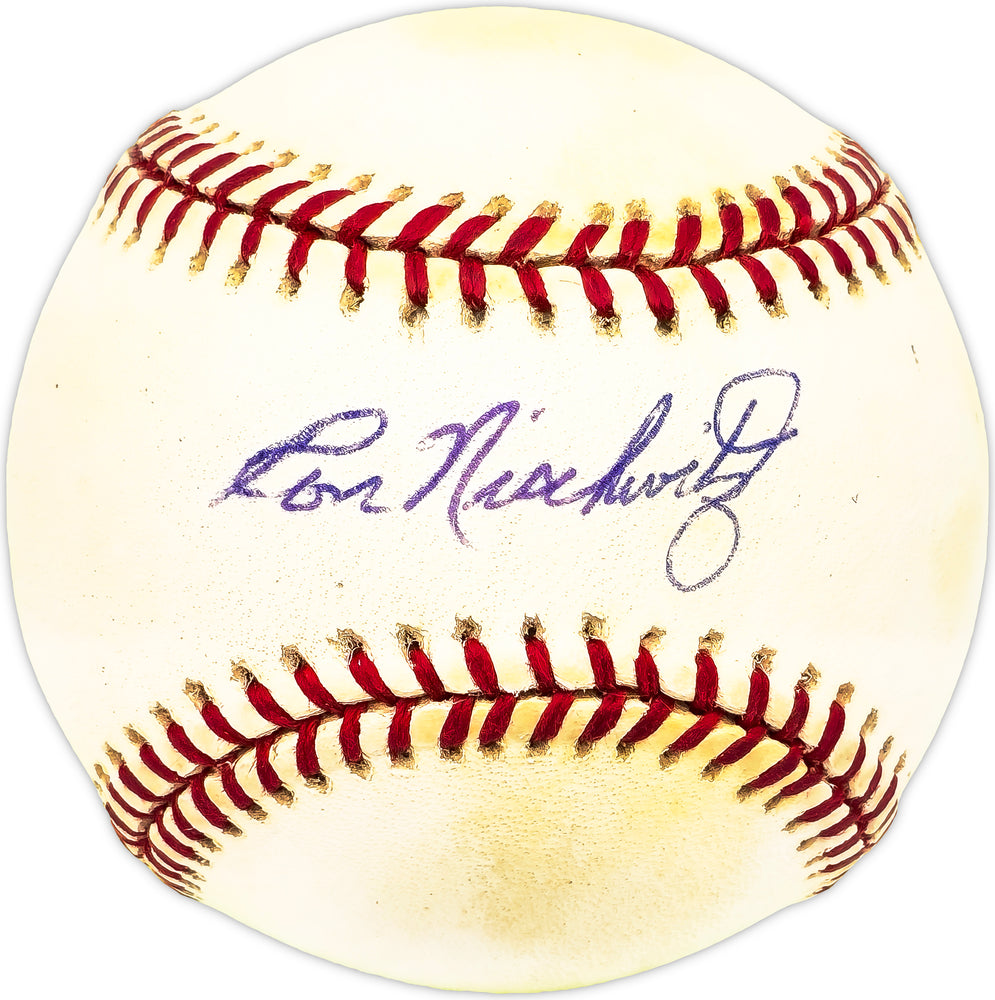 Ron Nischwitz Autographed Official AL Baseball Detroit Tigers, Cleveland Indians