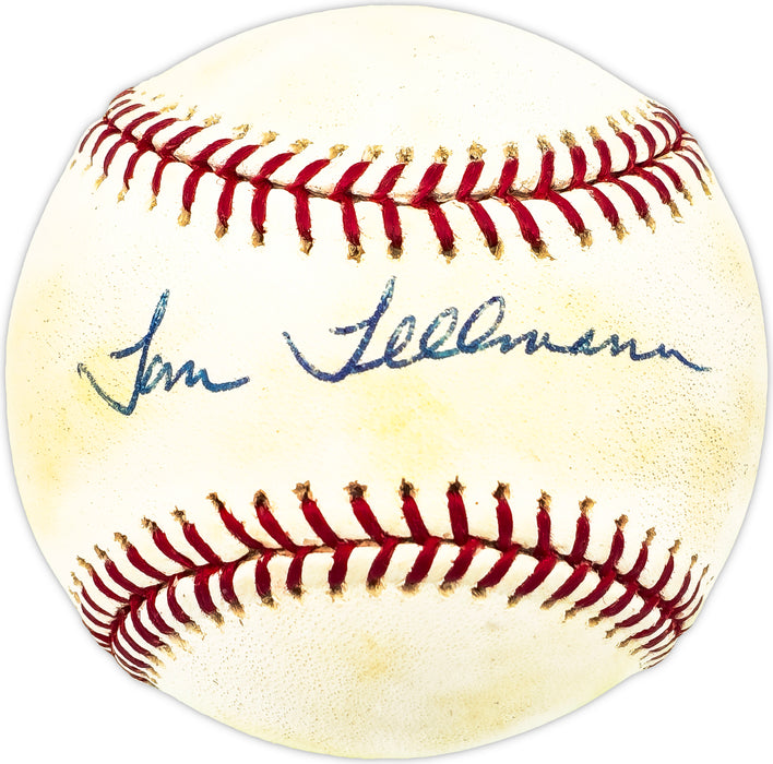 Tom Tellman Autographed Official MLB Baseball Milwaukee Brewers