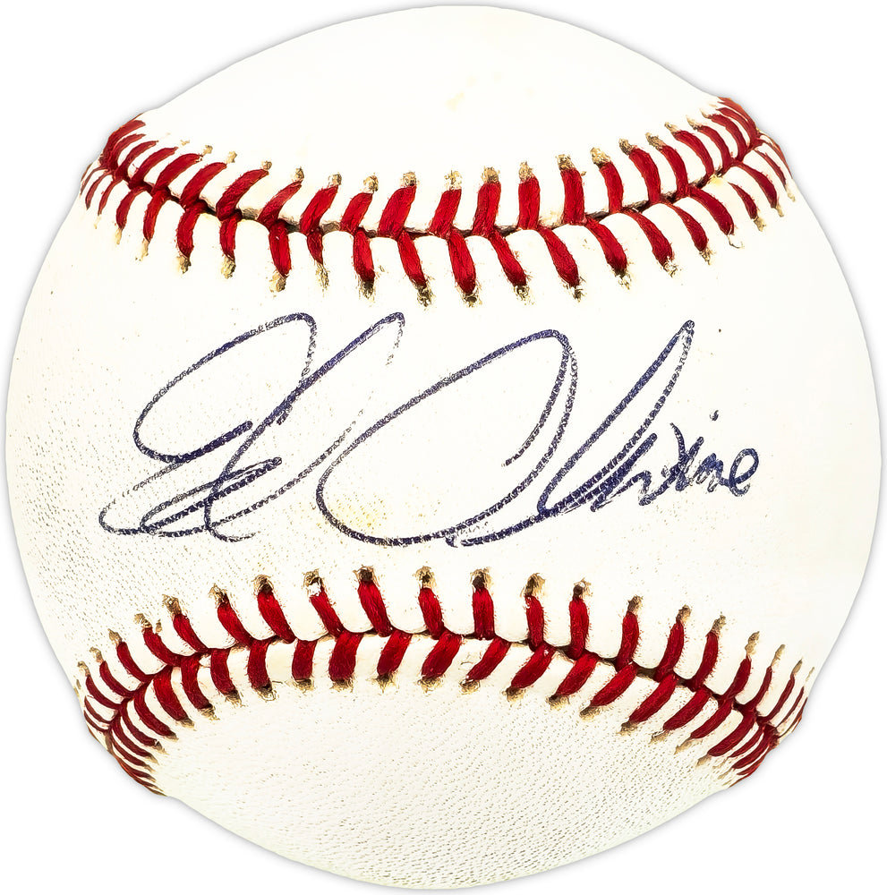 Ed Olwine Autographed Official NL Baseball Atlanta Braves