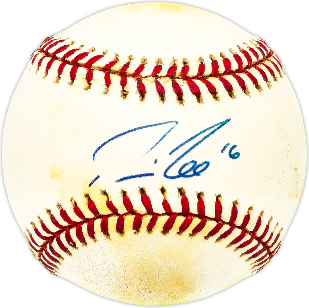 Travis Lee Autographed Official NL Baseball Arizona Diamondbacks, Philadelphia Phillies