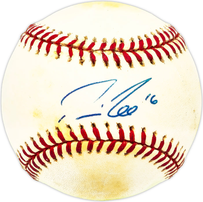 Travis Lee Autographed Official NL Baseball Arizona Diamondbacks, Philadelphia Phillies