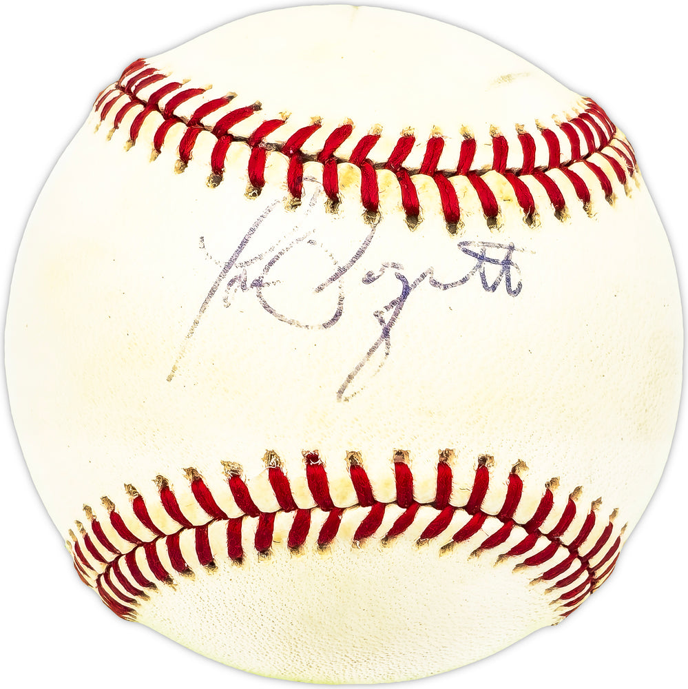 Tom Poquette Autographed Official AL Baseball Kansas City Royals, Texas Rangers