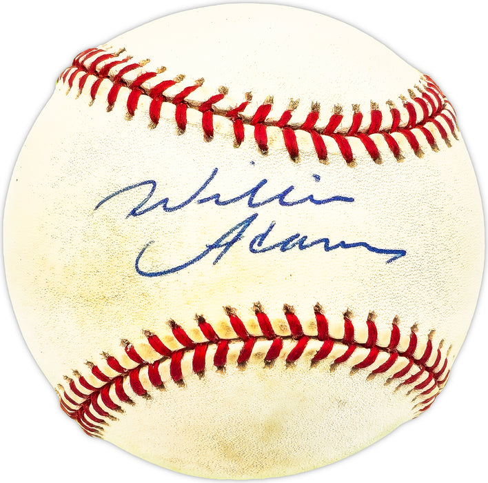 Willie Adams Autographed Official AL Baseball Oakland A's