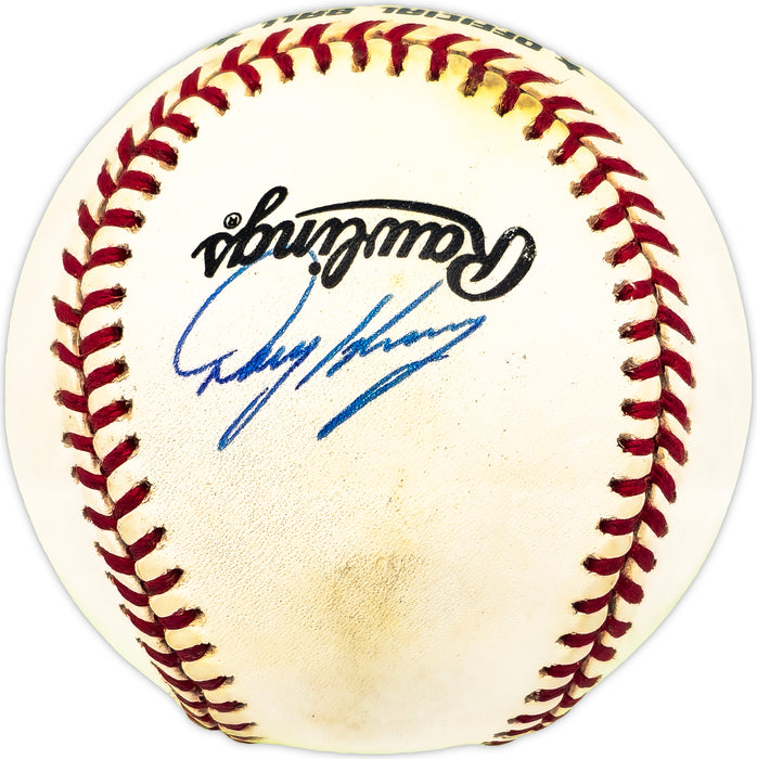 Doug Henry Autographed Official NL Baseball Atlanta Braves, New York Mets