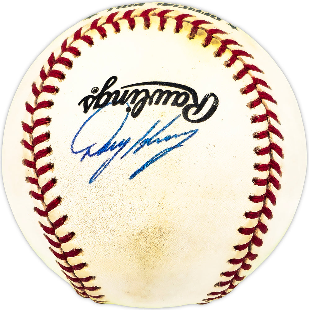 Doug Henry Autographed Official NL Baseball Atlanta Braves, New York Mets