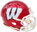 Russell Wilson Autographed Wisconsin Badgers Flash Red Speed Mini Helmet Fanatics Holo