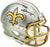 Chris Olave Autographed New Orleans Saints Flash Gray Speed Mini Helmet Beckett BAS Witness
