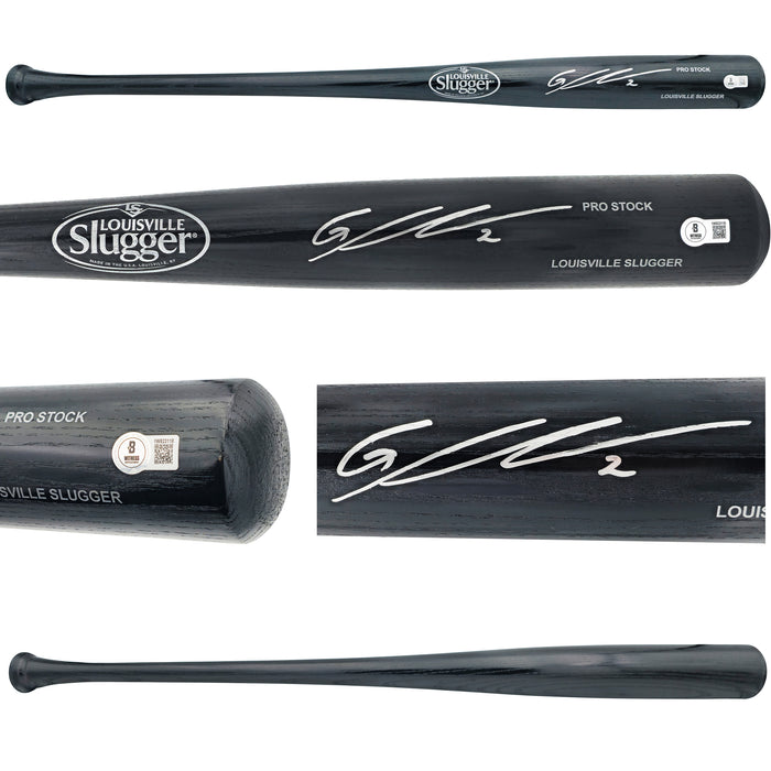 Gunnar Henderson Autographed Black Louisville Slugger Pro Stock Baseball Bat Baltimore Orioles Beckett BAS Witness