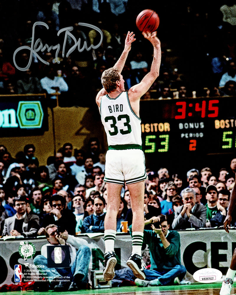 Larry Bird Autographed 8x10 Photo Boston Celtics JSA