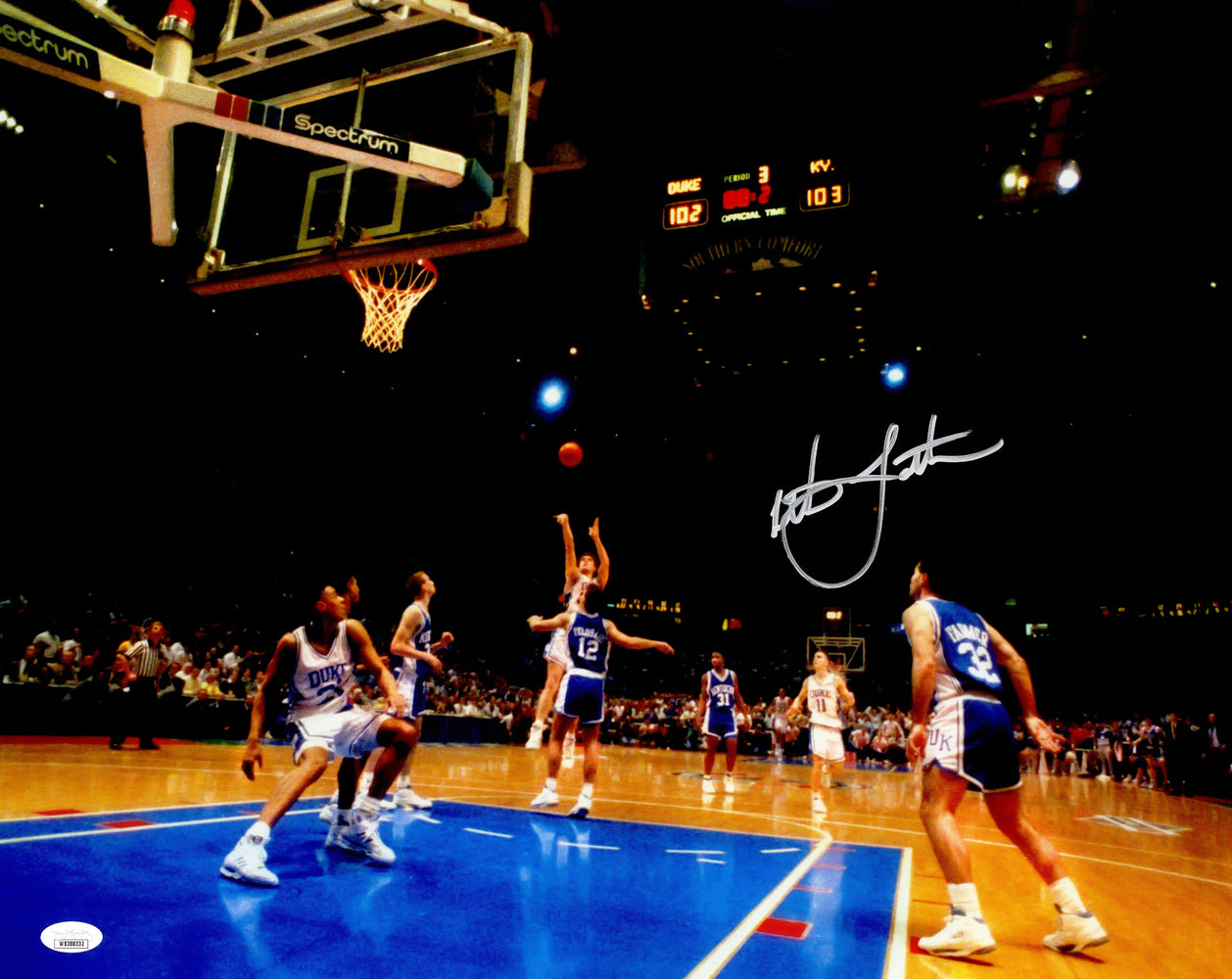 Christian Laettner Autographed 16x20 Photo Duke Blue Devils Game Winning 'The Shot' JSA