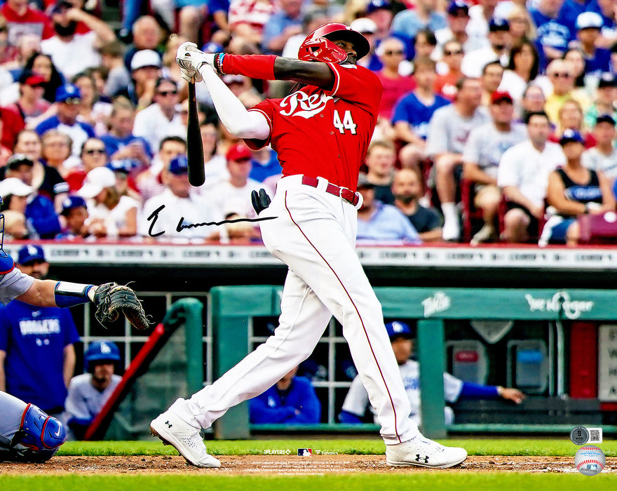 Elly De La Cruz Autographed 16x20 Photo Cincinnati Reds Home Run Swing Beckett BAS Witness