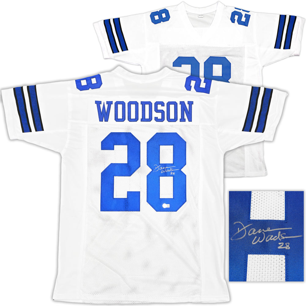 Dallas Cowboys Darren Woodson Autographed White Jersey Beckett BAS QR