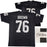Oakland Raiders Bob Brown Autographed Black Jersey "HOF 04" Beckett BAS QR