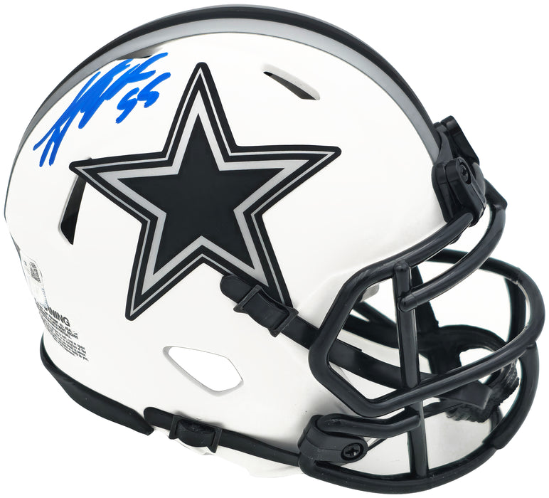 Leighton Vander Esch Autographed Dallas Cowboys Lunar Eclipse White Mini Helmet Fanatics Holo