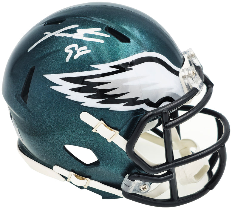 Jalen Carter Autographed Philadelphia Eagles Green Speed Mini Helmet Beckett BAS Witness