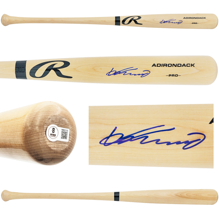 Vladimir Guerrero Sr. Autographed Blonde Rawlings Adirondack Pro Baseball Bat Anaheim Angels Beckett BAS Witness