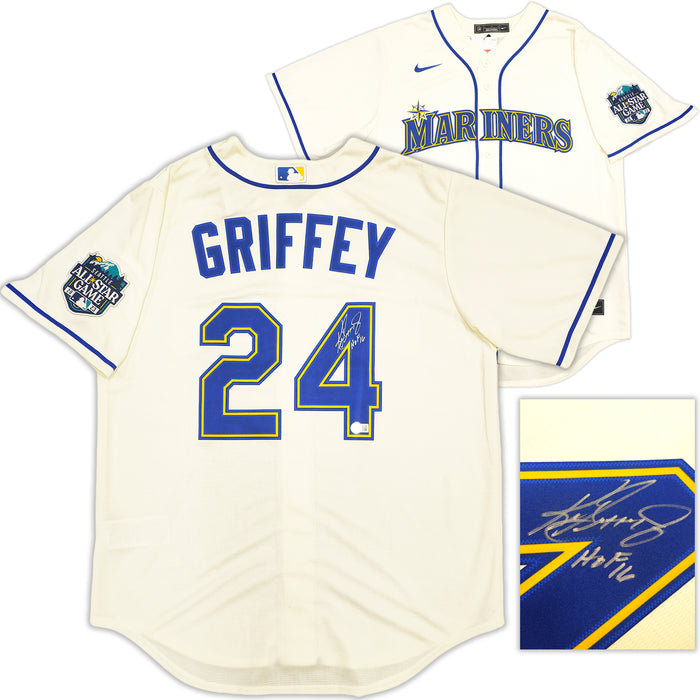 Seattle Mariners Ken Griffey Jr. Autographed Cream Nike 2023 All Star Game Patch Jersey Size L "HOF 16" Beckett BAS Witness