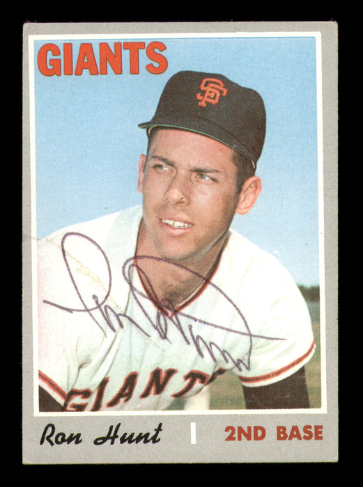Ron Hunt Autographed 1970 Topps Card #276 San Francisco Giants