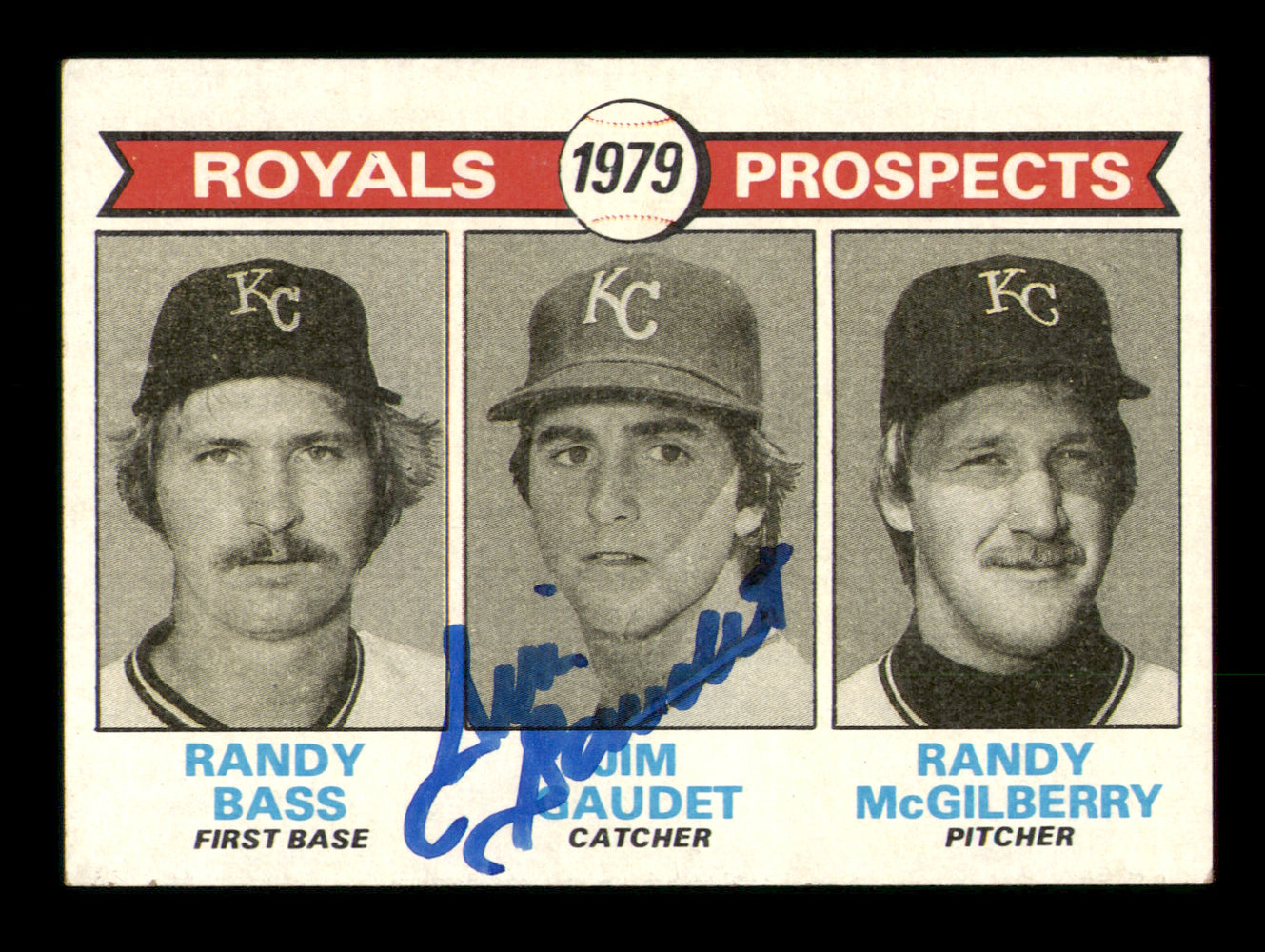 Jim Gaudet Autographed 1979 Topps Rookie Card #707 Kansas City Royals