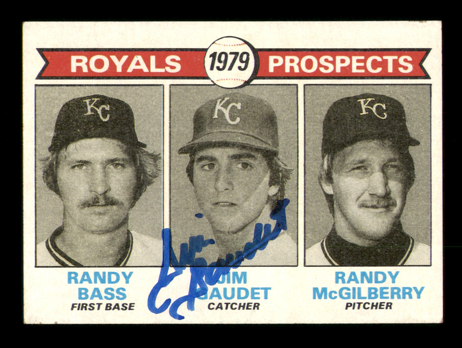 Jim Gaudet Autographed 1979 Topps Rookie Card #707 Kansas City Royals