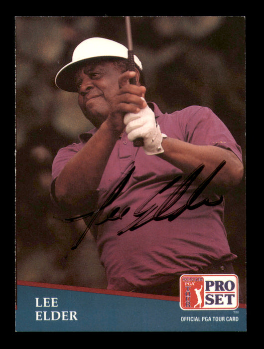Lee Elder Autographed 1991 Pro Set Card #226