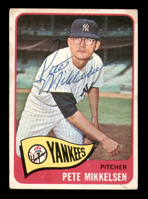 Pete Mikkelsen Autographed 1965 Topps Card #177 New York Yankees