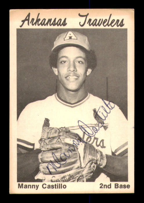 Manny Castillo Autographed 1976 TCMA Rookie Card Arkansas Travelers