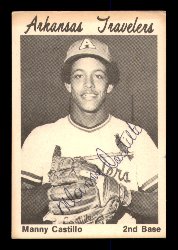 Manny Castillo Autographed 1976 TCMA Rookie Card Arkansas Travelers