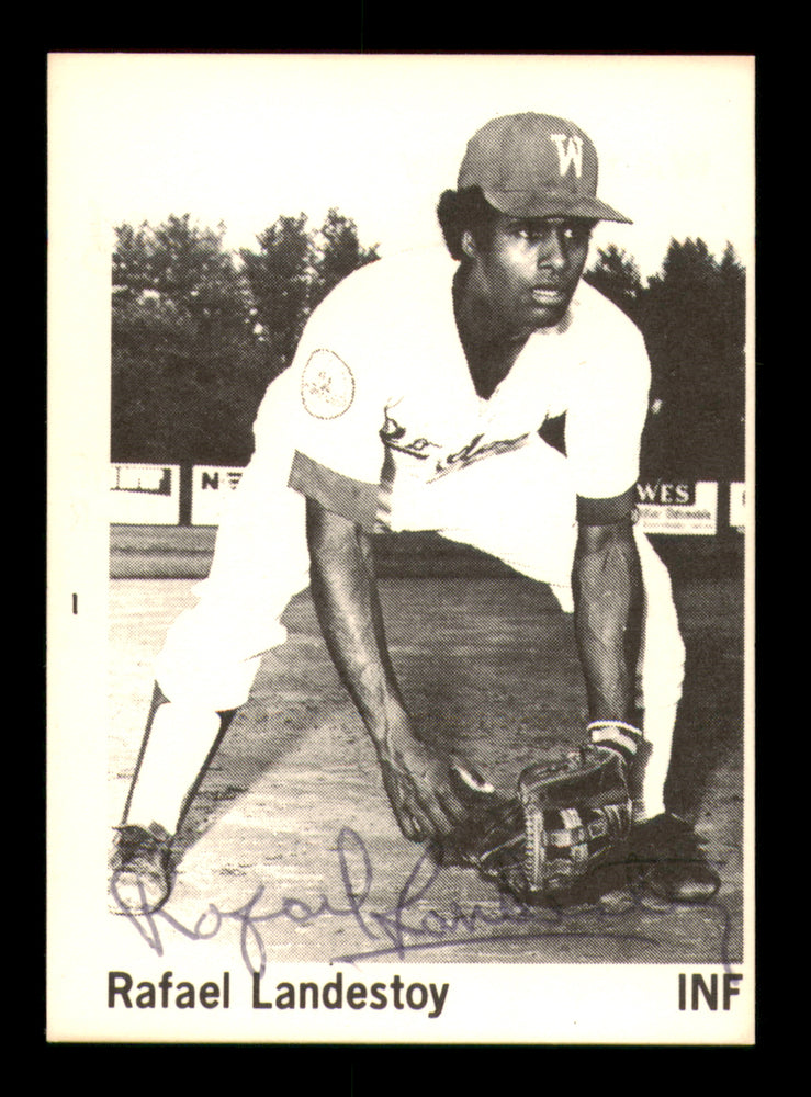 Rafael Landestoy Autographed 1975 TCMA Rookie Card Waterbury Dodgers
