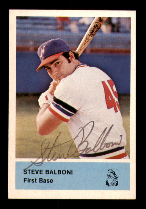 Steve Balboni Autographed 1980 Rookie Card Nashville Sounds