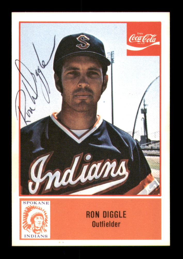 Ron Diggle Autographed 1977 Cramer Card #59 Spokane Indians