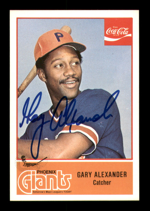 Gary Alexander Autographed 1977 Cramer Card #2 Phoenix Giants