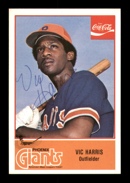 Vic Harris Autographed 1977 Cramer Card #86 Phoenix Giants