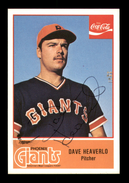 Dave Heaverlo Autographed 1977 Cramer Card #41 Phoenix Giants