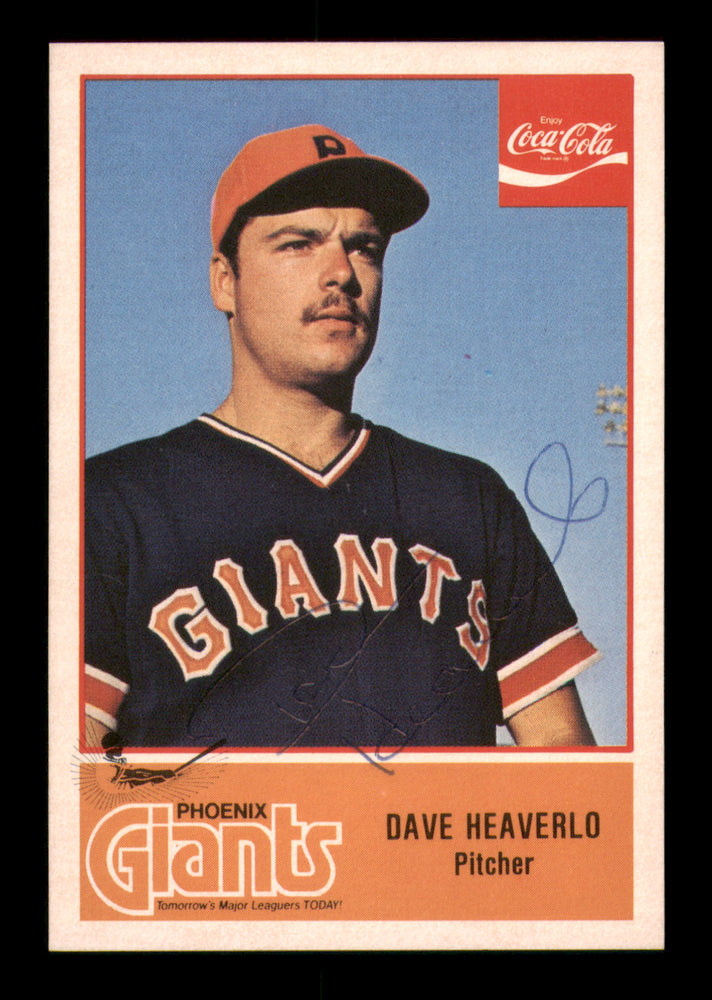 Dave Heaverlo Autographed 1977 Cramer Card #41 Phoenix Giants