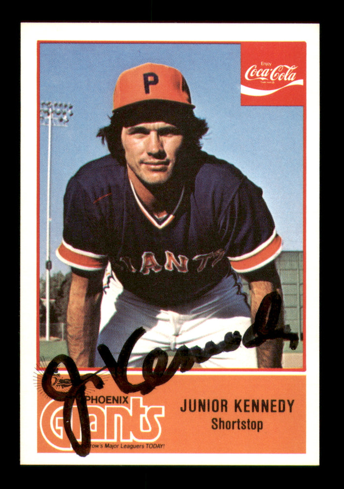 Junior Kennedy Autographed 1977 Cramer Rookie Card #76 Phoenix Giants