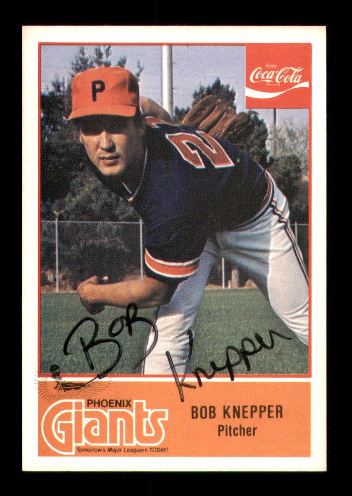 Bob Knepper Autographed 1977 Cramer Rookie Card #5 Phoenix Giants