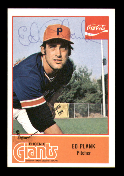 Ed Plank Autographed 1977 Cramer Rookie Card #20 Phoenix Giants