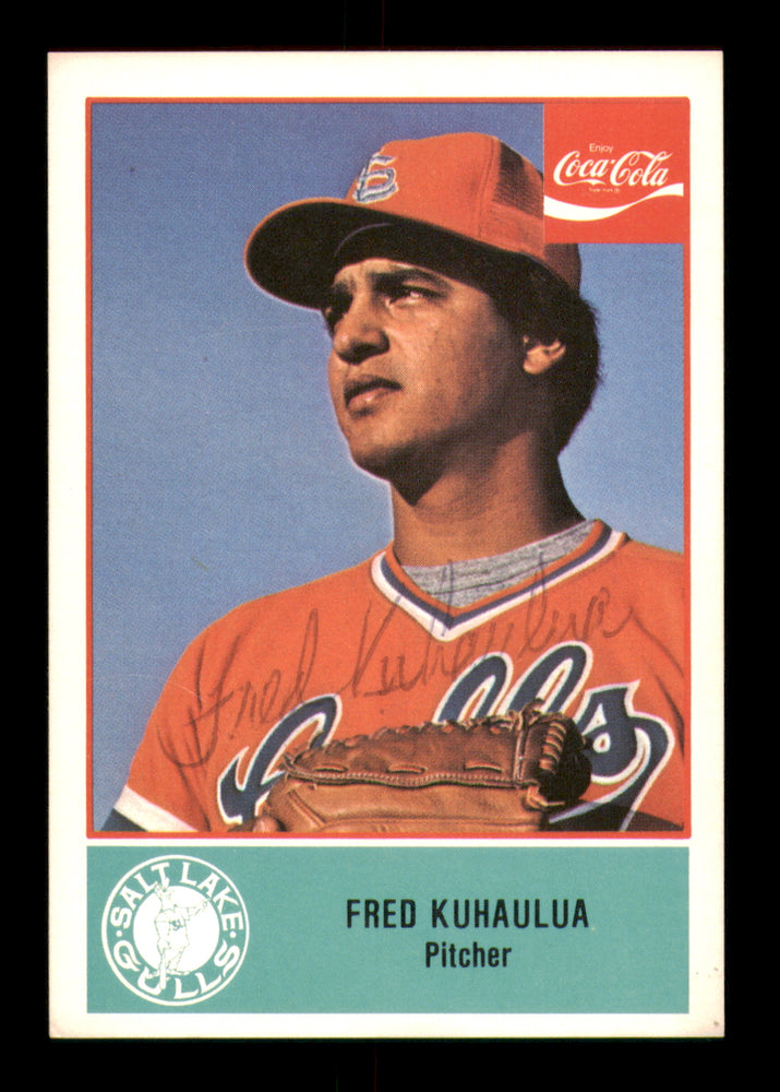 Fred Kuhaulua Autographed 1977 Cramer Rookie Card #58 Salt Lake Gulls