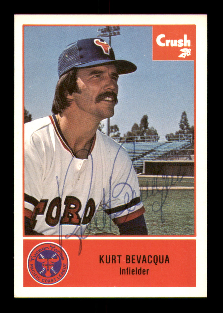 Kurt Bevacqua Autographed 1977 Cramer Card #72 Tucson Toros