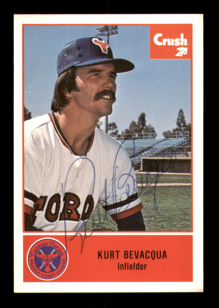 Kurt Bevacqua Autographed 1977 Cramer Card #72 Tucson Toros