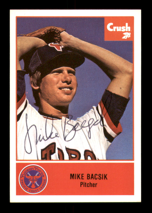 Mike Bacsik Autographed 1977 Cramer Card #23 Tucson Toros