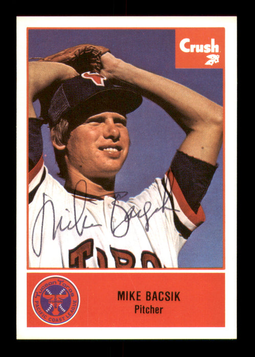 Mike Bacsik Autographed 1977 Cramer Card #23 Tucson Toros