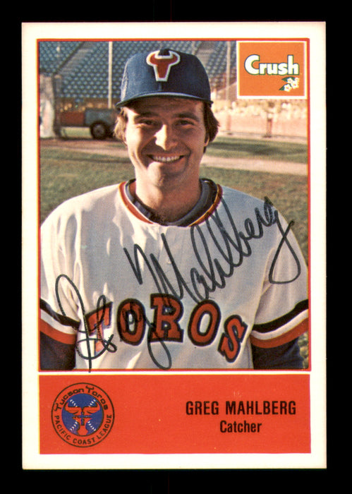 Greg Mahlberg Autographed 1978 Cramer Card #3 Tucson Toros