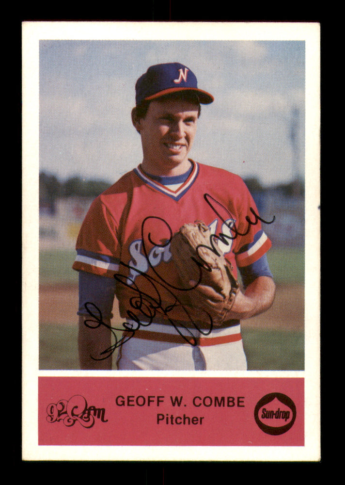 Geoff Combe Autographed 1979 Sun-Drop Rookie Card Nashville Sounds